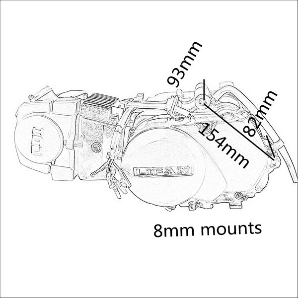 LIFAN 140CC ENGINE Motor Manual Kick Start for Honda CT110 CT90 Postie