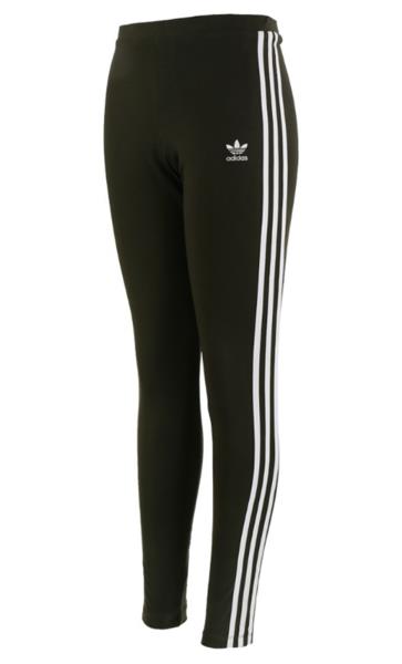 Adidas Women Originals 3-Strips Tight Pants Khaki Training Yoga Jersey  DH3171 | eBay