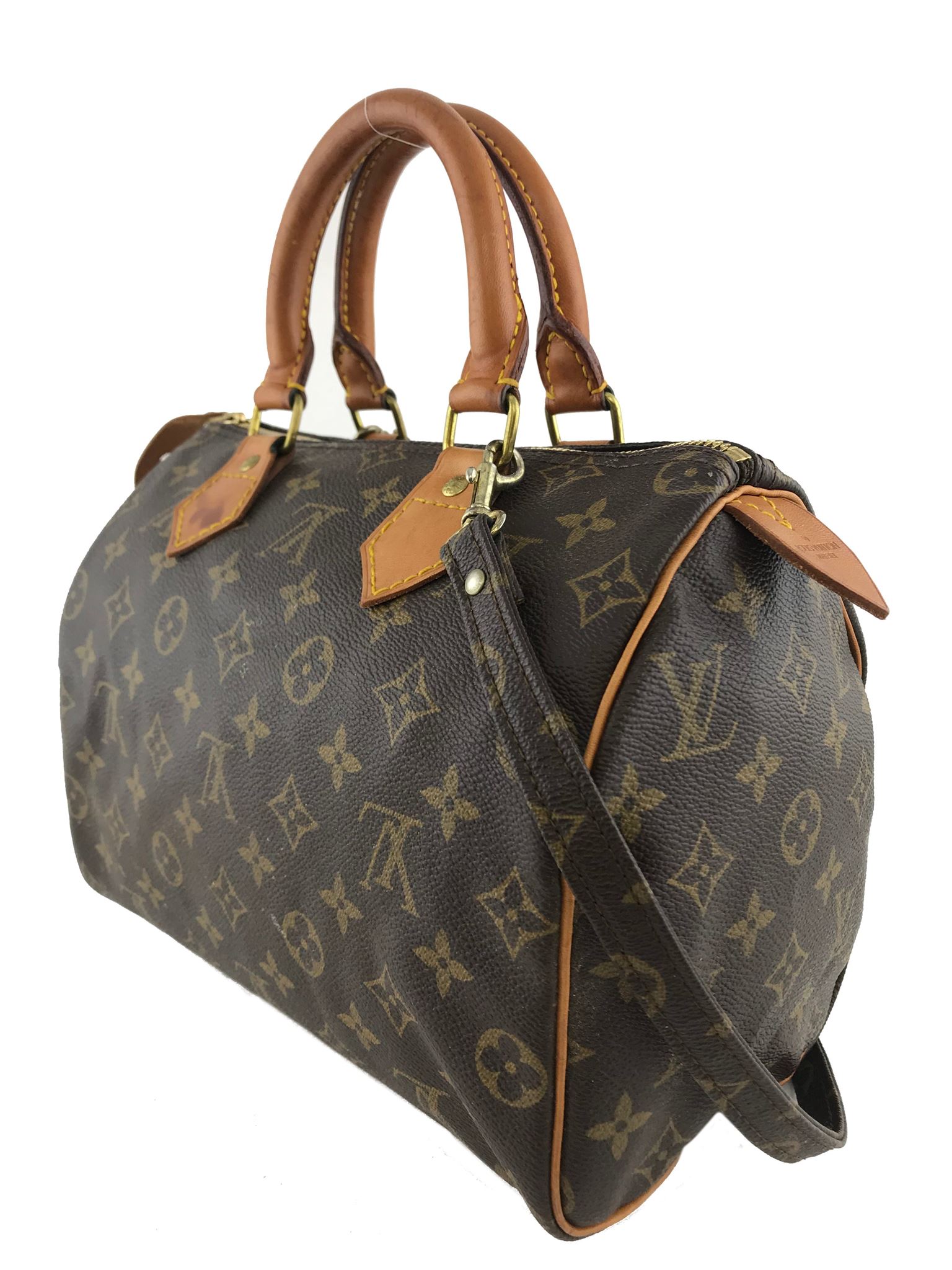 Louis Vuitton Monogram Speedy Bandouliere 25 Bag | eBay