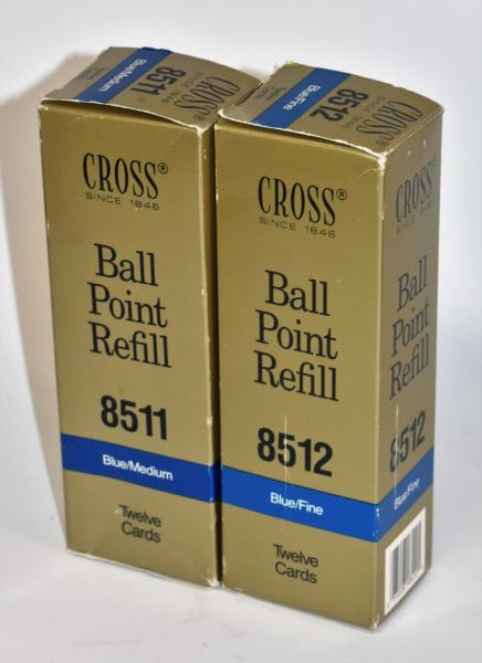 4 PK Cross Blue Medium Ballpoint Pen Refills 8511-2 NEW SEALED 