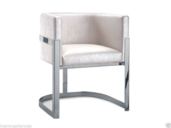 Arm Chair Modern Dining Room Arm Chair Polished Chrome Dining Chair Trenta 617529148382 Ebay