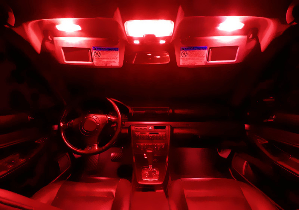 Details About 7 Pieces Red Led Bulbs Interior Package Kit Fit 1997 2003 Ford F 150 Led Light