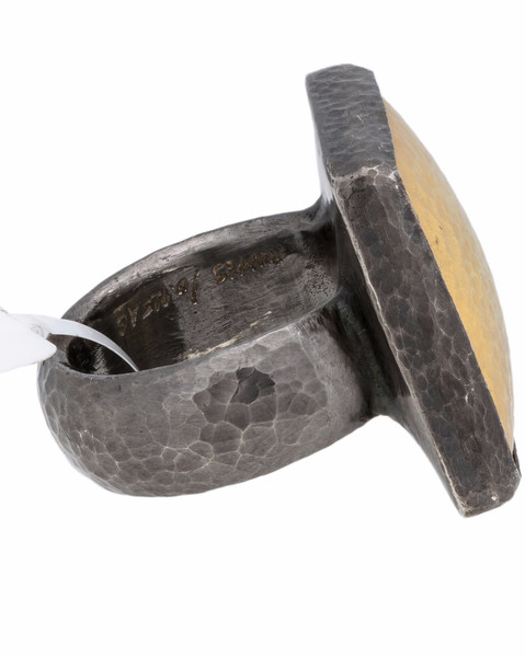 Luxo Jewelry News Letter - Premium Jewelry - ▌Authentic GURHAN Silver Yellow Gold Amulet Square Ring Size 6.75 »$ 795