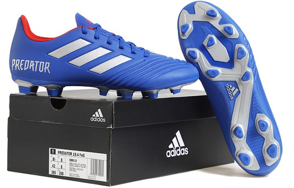 Adidas Men Predator 19.4 FxG Cleats Blue Soccer Football Shoes Boot Spike  BB8113