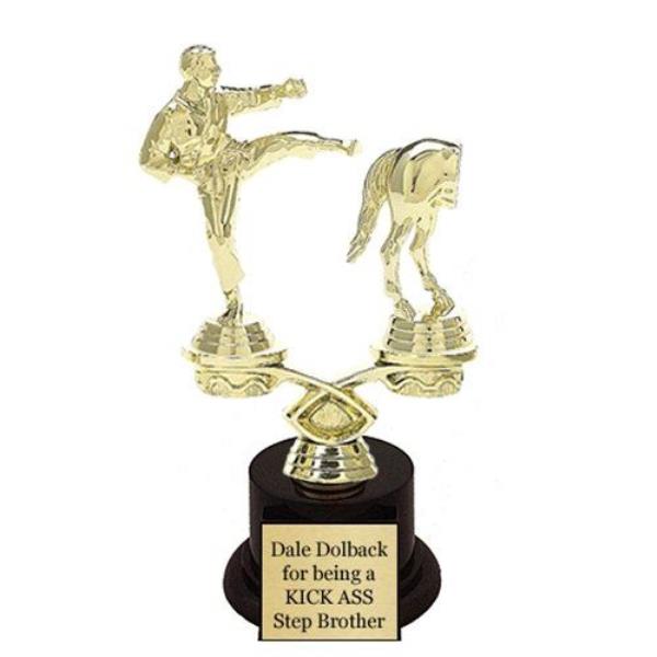 Businessman Hurdler Top Sales Trophy with 4 lines of custom text