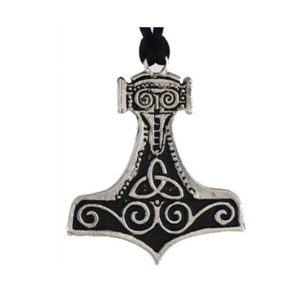 THOR/'S HAMMER/_Pendant on 20/" Chain Necklace/_Mjolnir Viking Norse Celtic/_185N