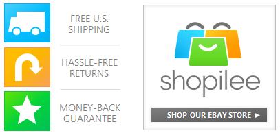 Shopilee.  U.S. Shipping, Hassle- , Money-Back Guarantee. Shop our eBay Store