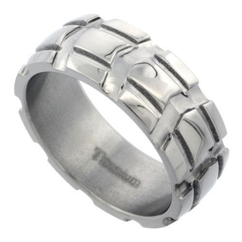 2 Groove Center Sizes 7-14 Titanium 6mm Comfort Fit Flat Wedding Band Ring