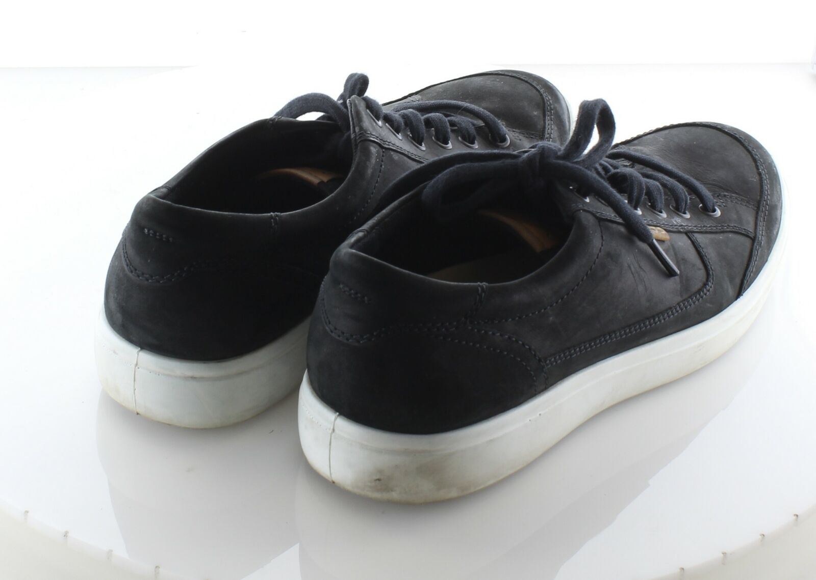 22-12 Ecco Soft 7 Black Nubuck Leather Casual Sneaker Men's Sz 44 M | eBay