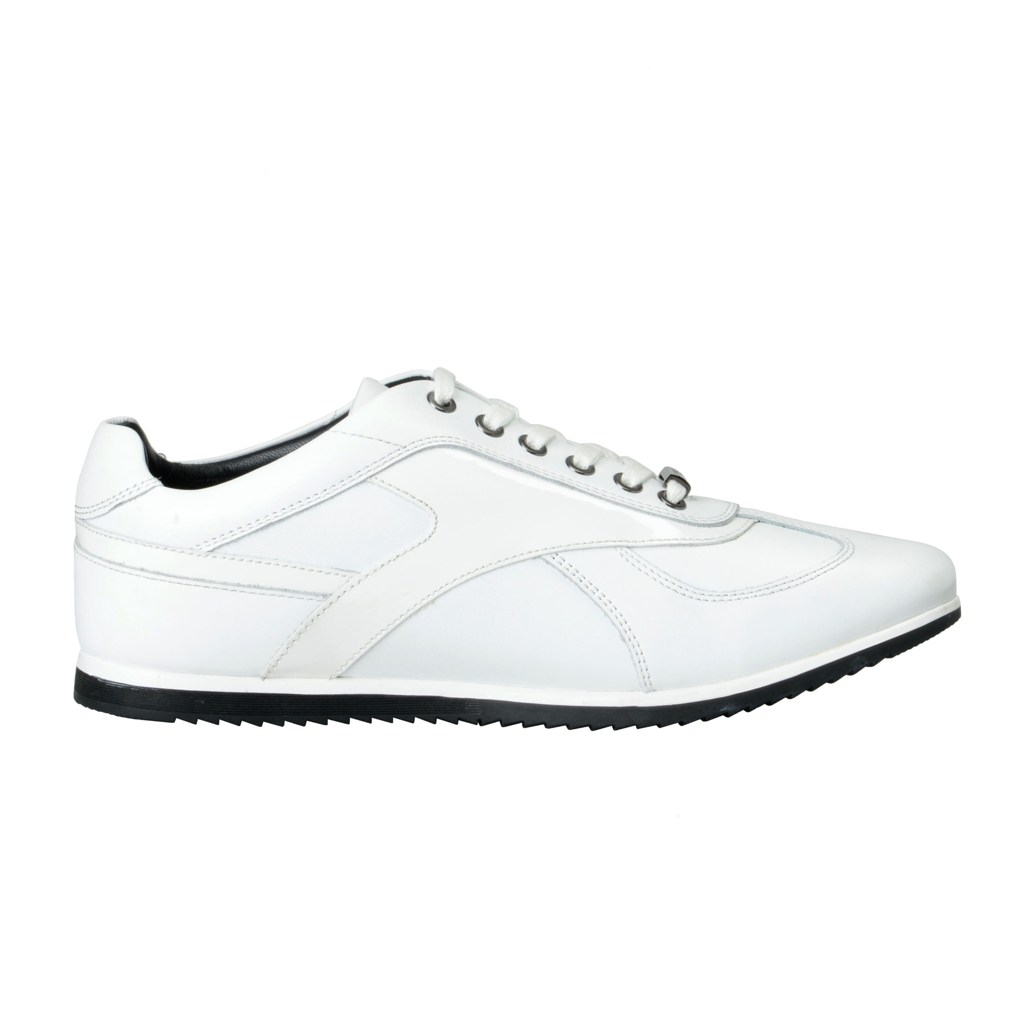 Versace Collection Men's White Leather Fashion Sneakers Shoes 6 7 8 9 ...