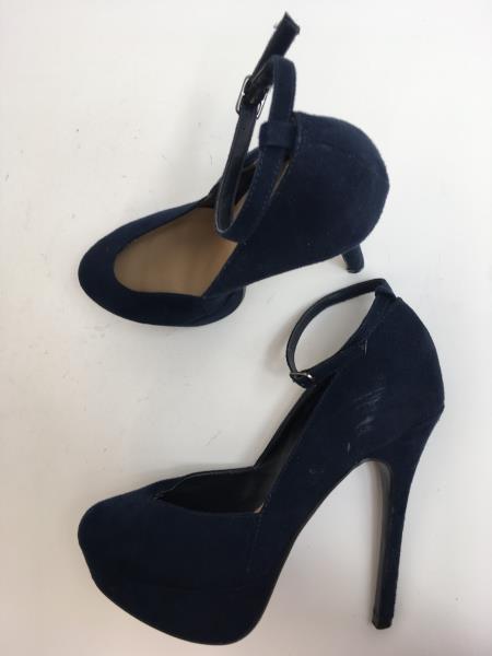 WOMENS NEW LOOK NAVY BLUE FAUX SUEDE 