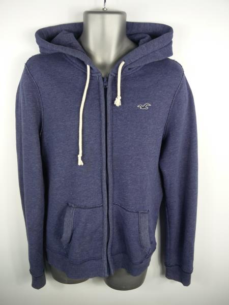 navy blue hollister zip up hoodie