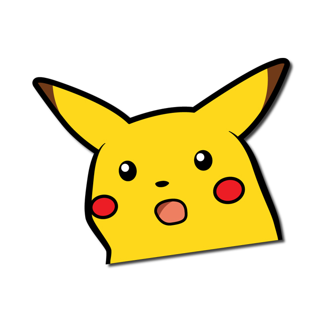 Surprised Pikachu Sticker / Decal - Peeker Peeper Meme ...