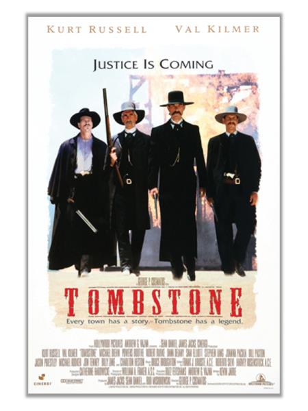 Justice Is Coming Kurt Russell Val Kilmer 24x36 Movie Poster 1993 Tombstone
