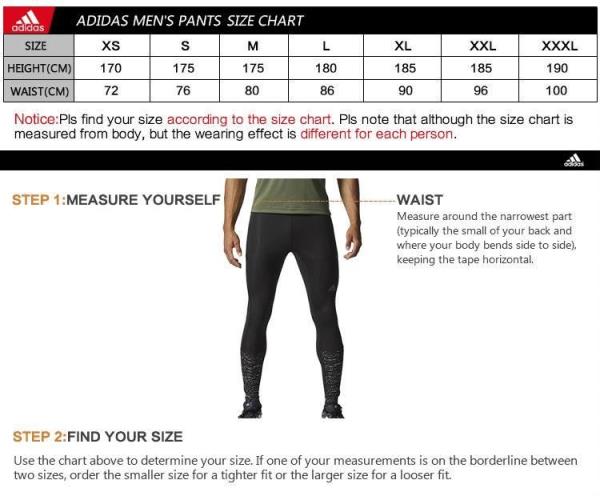 adidas tiro 17 pants men's size chart