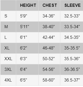 Russell Sweatpants Size Chart