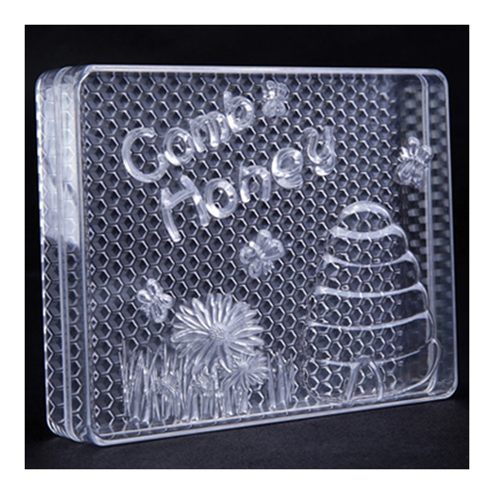 Comb Honey Box Rectangle Transparent Food Level Plastic