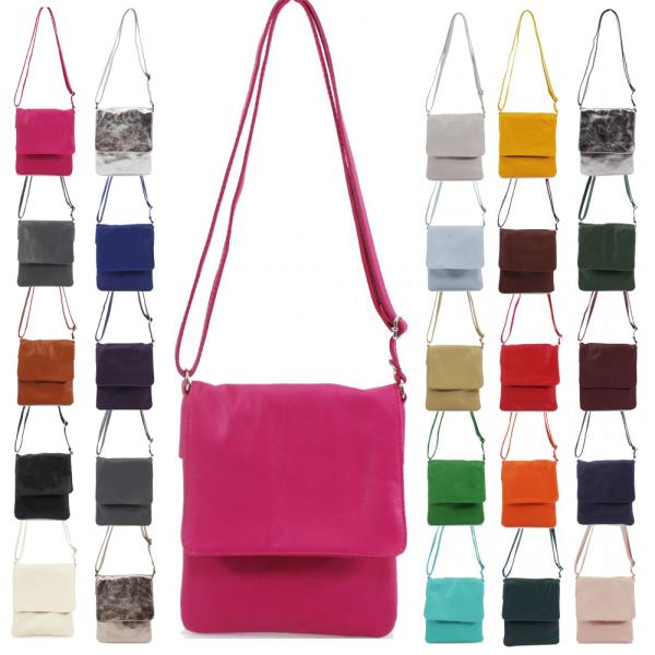 Italian Genuine Suede Vera Pelle Shoulder Bag Multi Compartments Designer