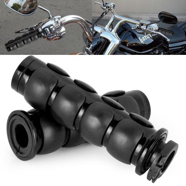 Black 1" Hand Grips Throttle Boss Fit Harley Davidson V-Rod Night Street V Rod