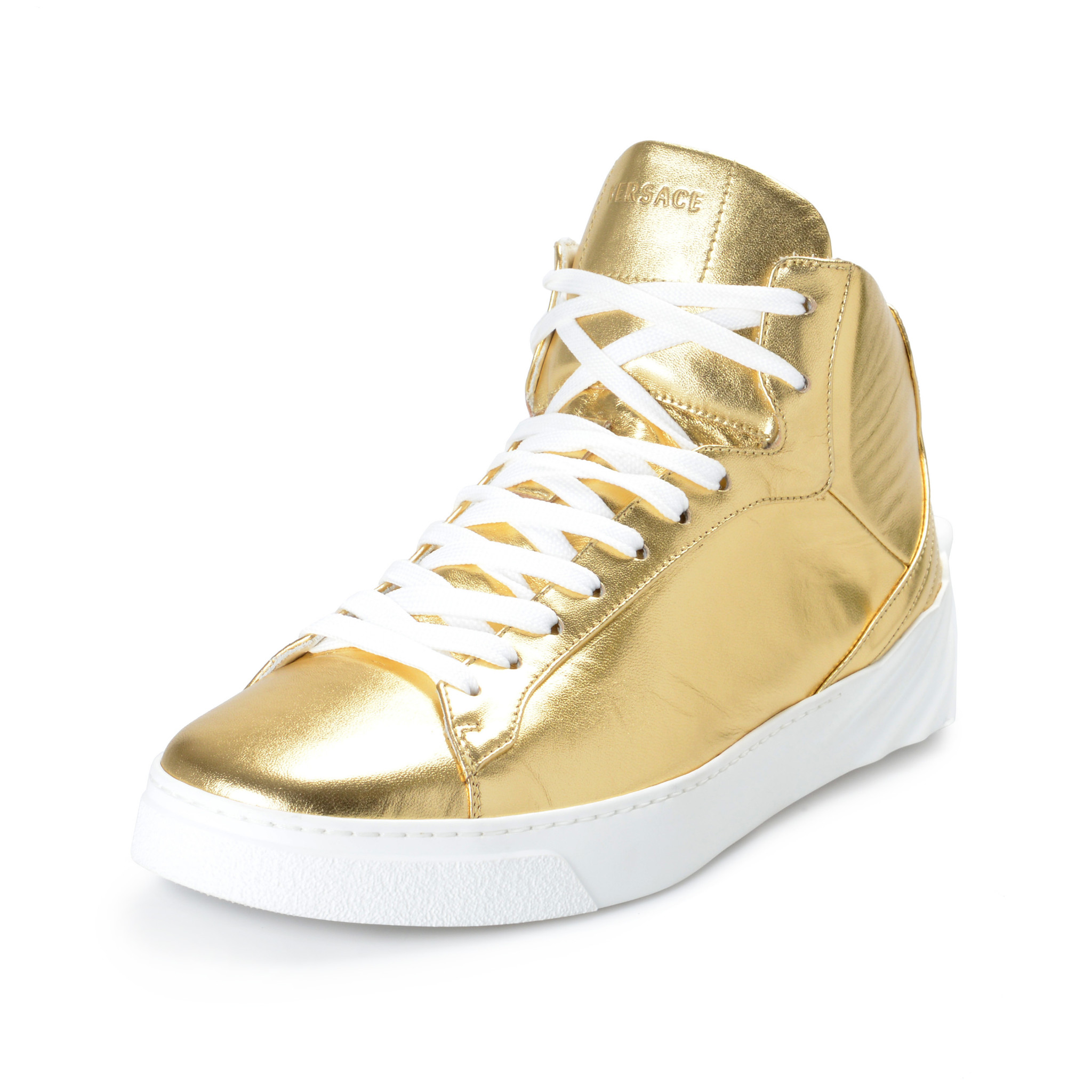 medusa gold trim sneakers
