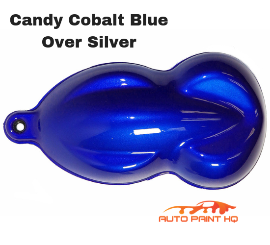 Candy Cobalt Blue Over Silver Basecoat Quart Vehicle Motorcycle Auto Paint Kit - Silver Blue Car Paint Colors