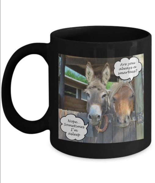 Funny Donkey Coffee Mug Black Or White 11oz Ceramic Gift Cup For Donkey Lovers