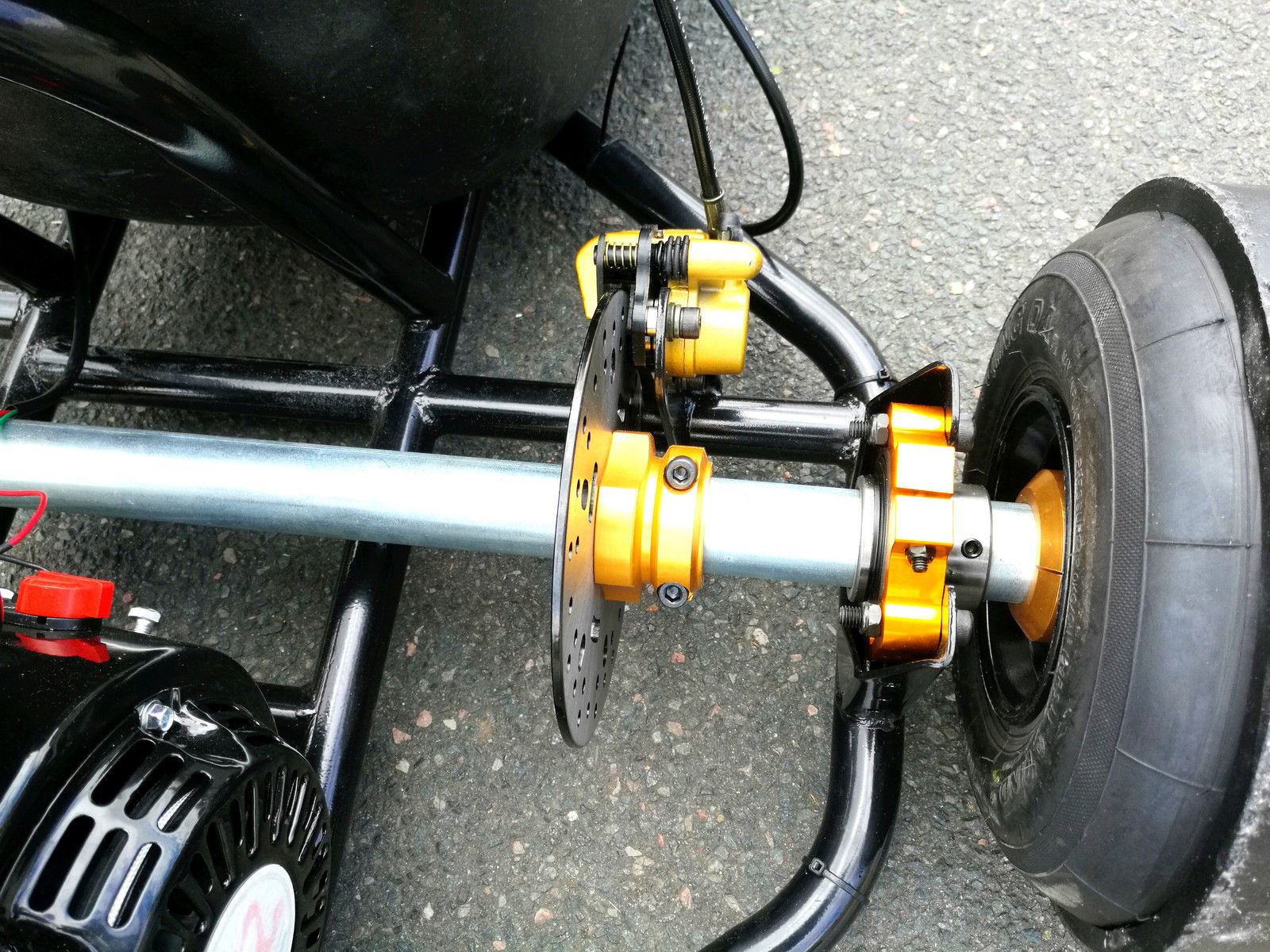 drift trike rear axle assembly