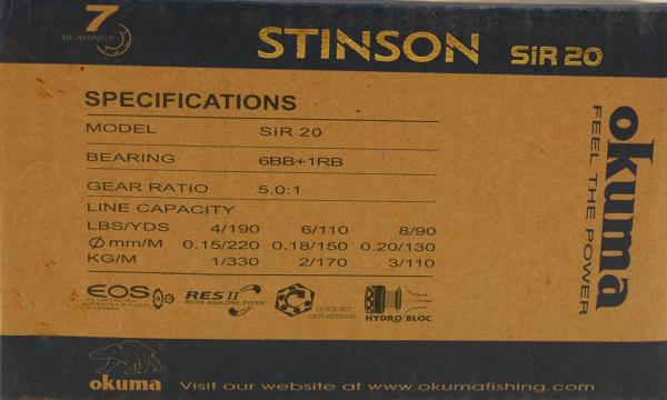 OKUMA STINSON SIR-20 5:0:1 GEAR RATIO SPINNING REEL LOT OF 2