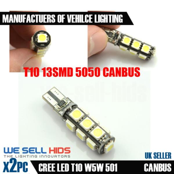 T10 501 W5W 5SMD LED ERROR FREE CANBUS Car Side Light Bulb for Car Van Truck