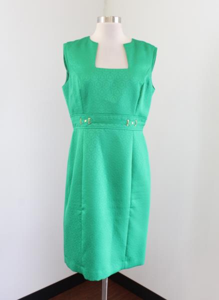 tahari green dress