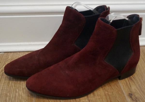 burgundy flat boots