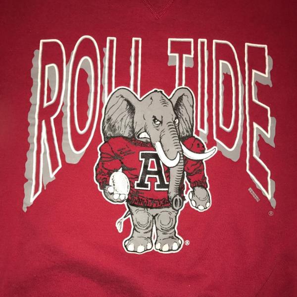 College T-Shirt College Sweatshirt Vintage 90/'s ALABAMA CRIMSON-TIDE Soft Polo Shirt sec Tuscaloosa Alabama Roll Tide X-Large