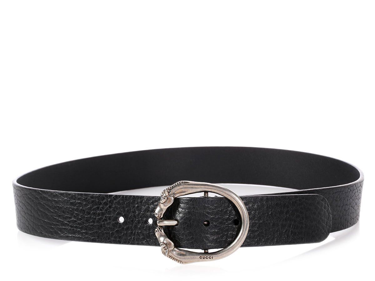 GUCCI Black Horse Head Belt, 95CM 38 EUC ~ Versatile and elegant! | eBay