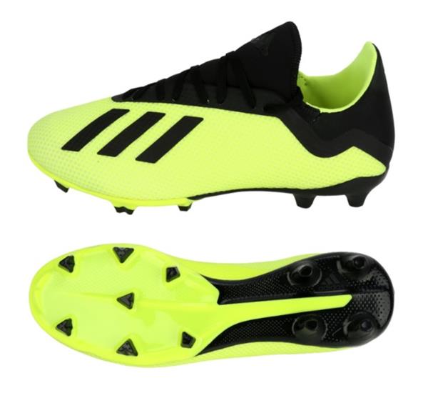 Adidas Hombres X 18.3 FG Botines Botas Zapatos De Fútbol Negro Lima Spike  DB2183 | eBay