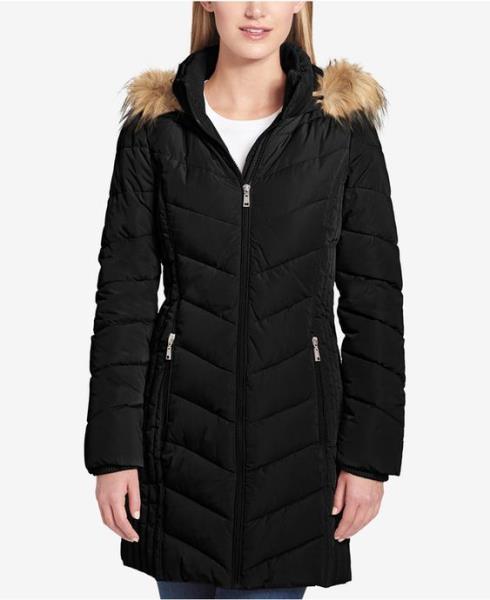 tommy jeans quilted over the head padded jacket