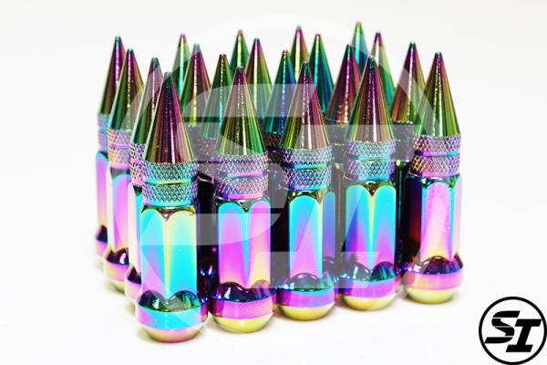 Z RACING BULLET NEO CHROME STEEL LUG NUTS 12X1.5MM EXTENDED KEY TUNER CLOSED