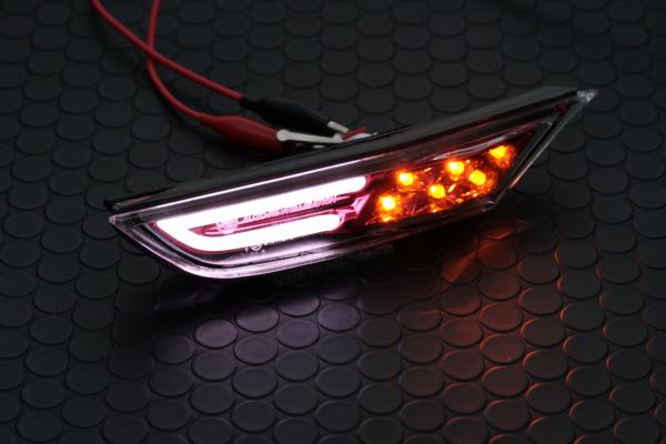 For Nissan GT-R R35 Inner Red LED Side Marker Light  LED Exterior Fender Lights
