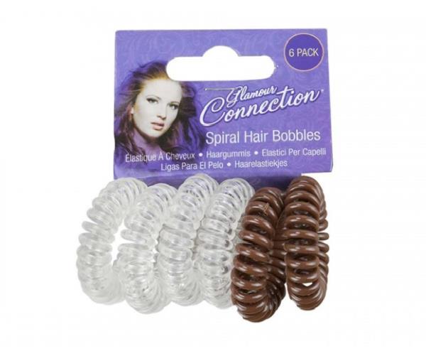 Spiral Coil Telephone Cord Wire Plastic Elastics Hair Band Ponytail NO TANGLE