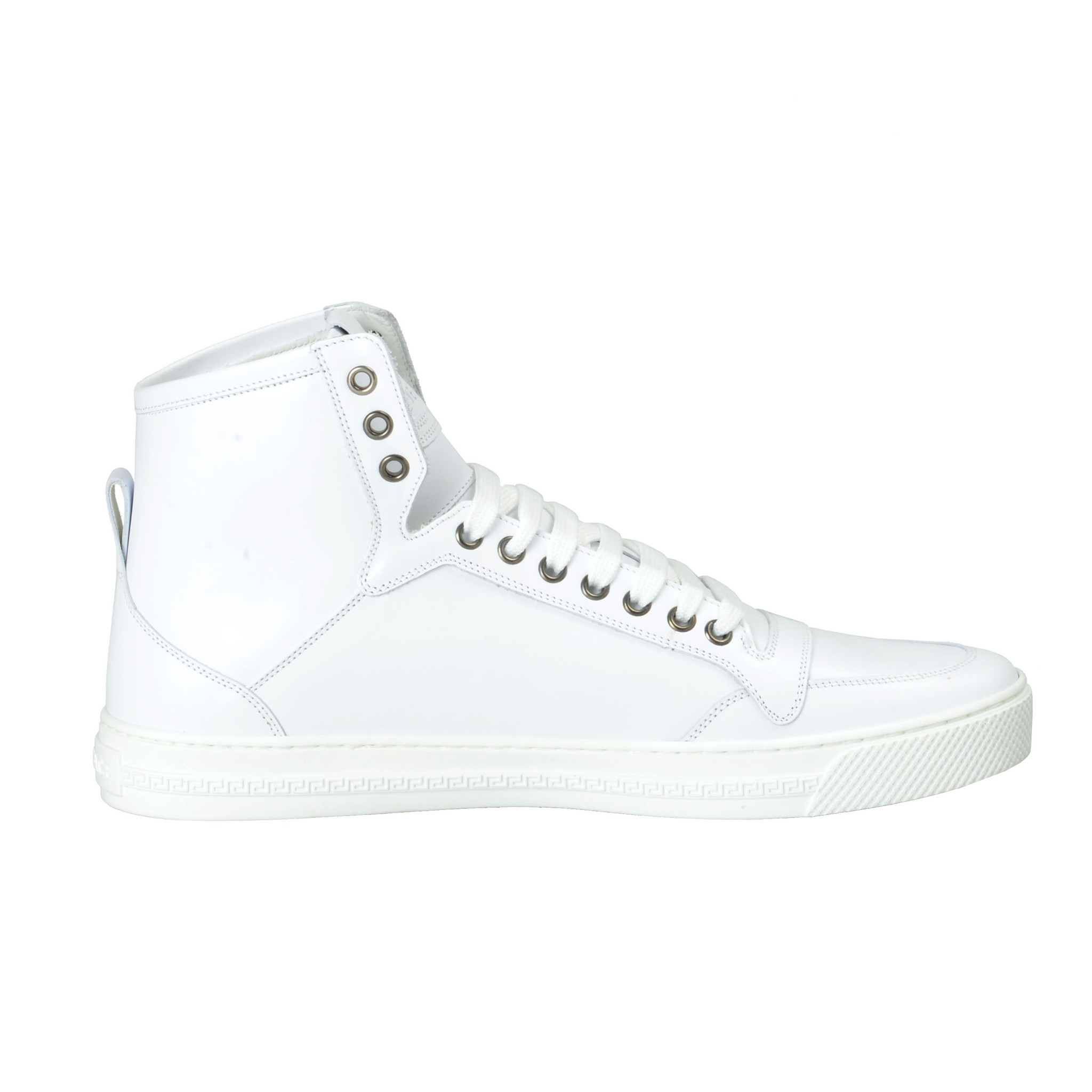 Versace Men's White Leather Medusa Hi Top Fashion Sneakers Shoes Sz 8 ...