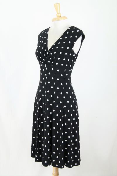 ralph lauren black polka dot dress