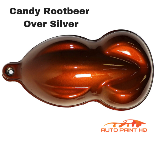 Candy Rootbeer Over Silver Basecoat Tri Coat Gallon Car Vehicle Auto Paint Kit - Root Beer Paint Color