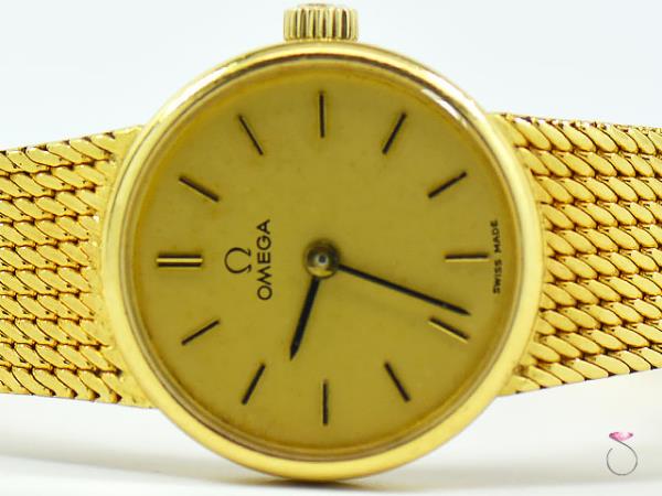 omega 18k gold watch vintage