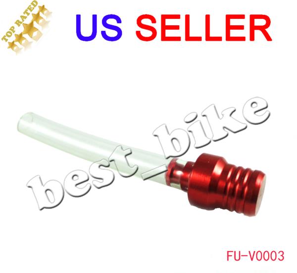 1x Red Gas Fuel Cap Vent Breather Hose Tube Motorcycle Racing ATV Off Road