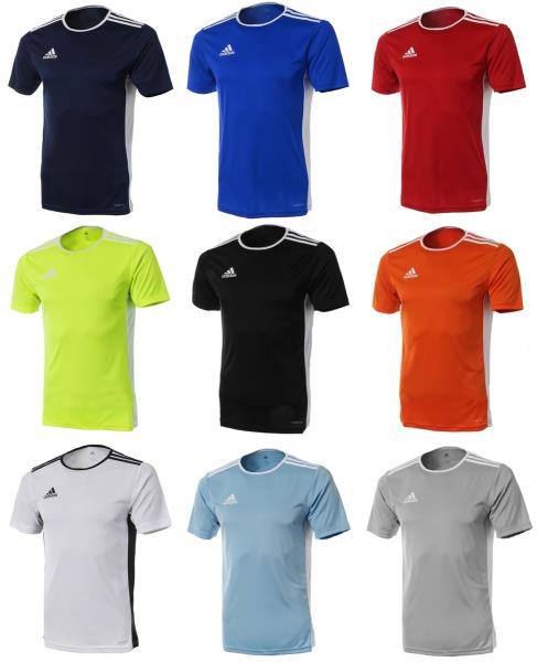 Adidas Youth ENTRADA 18 Training Soccer Climalite 9 Colors S/S Kid Shirts  CF1041 | eBay