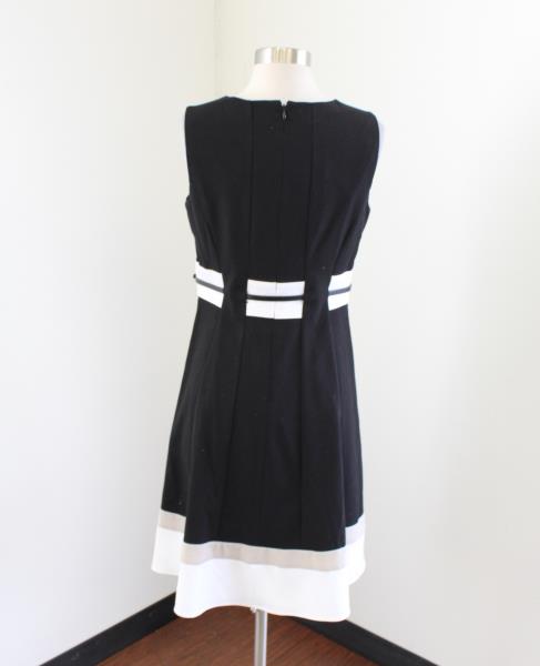 calvin klein black white dress