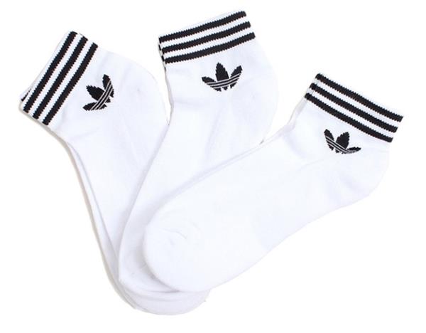 adidas trefoil socks white