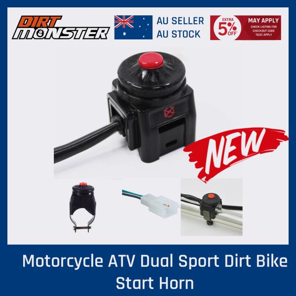Motorcycle ATV Dual Sports Dirt Bike Quad Start Horn Kill Off Stop Switch Button