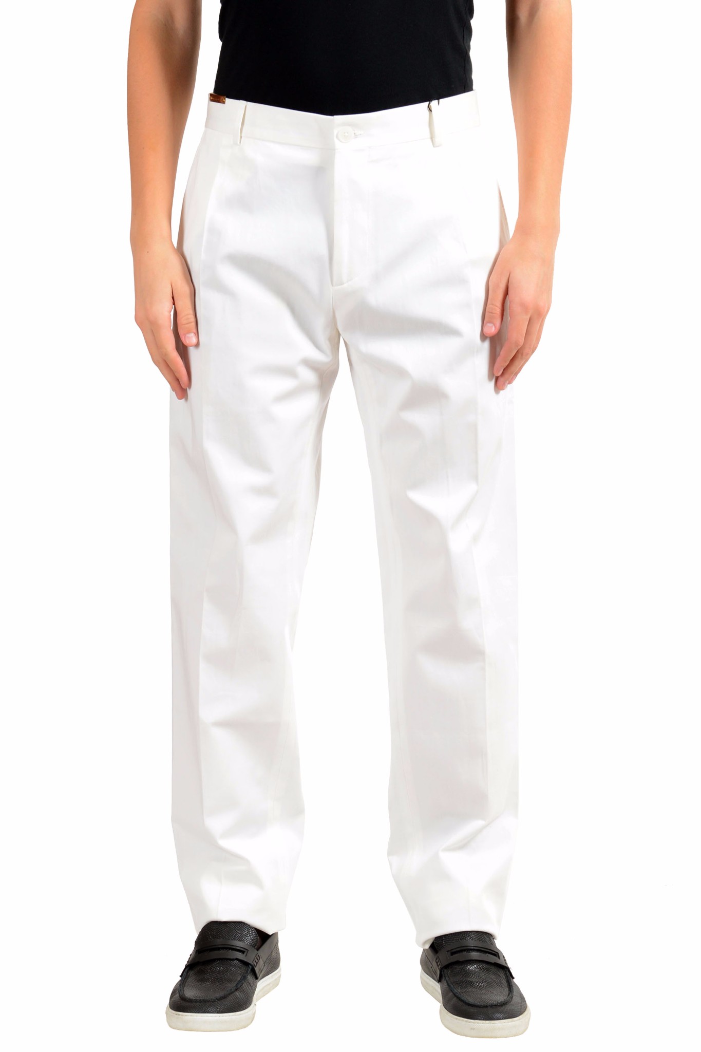 Dolce & Gabbana Men's White Pleated Dress Pants Size 32 34 36 38 | eBay