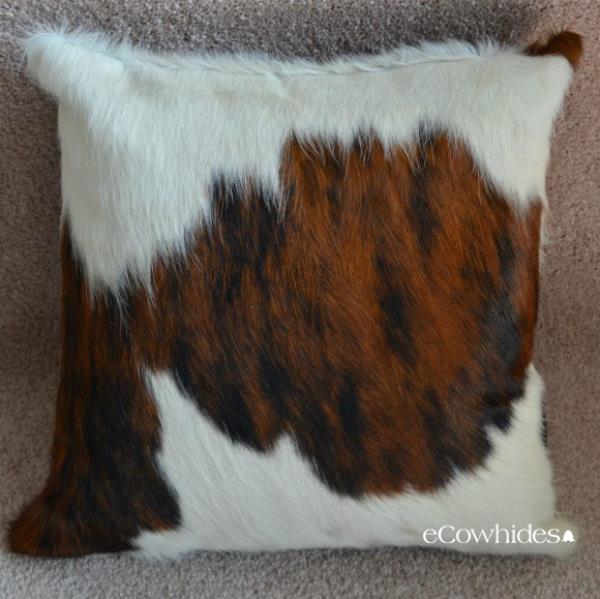 Tricolor Cowhide Pillow Cover Hide Cushions Skin Leather Ebay