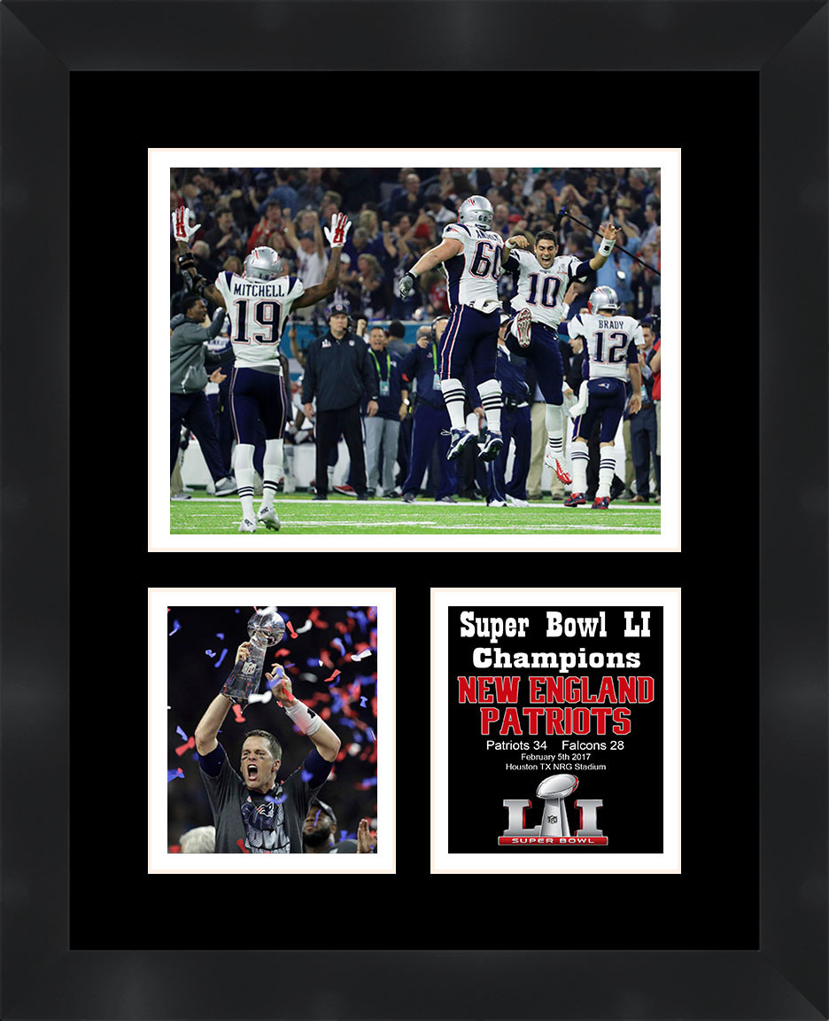 Super Bowl 51 New England Patriots NFL Framed 11X14 Photo Collage ...
